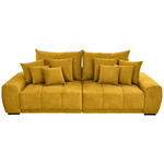 BIGSOFA Flachgewebe Gelb  - Gelb/Schwarz, KONVENTIONELL, Holz/Textil (280/67/120cm) - Carryhome