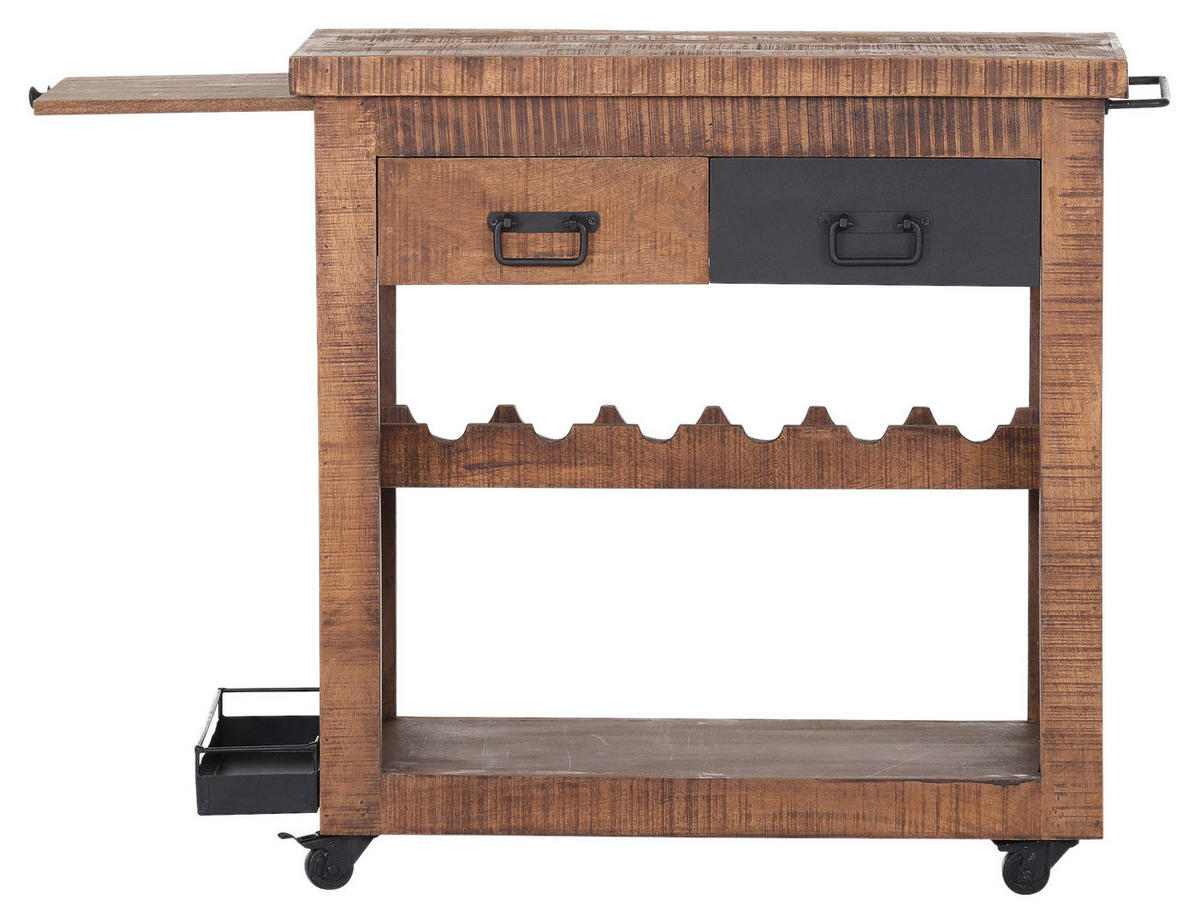 BARWAGEN Mangoholz massiv Naturfarben, Schwarz  - Schwarz/Naturfarben, KONVENTIONELL, Holz/Holzwerkstoff (97/43/85cm) - Landscape