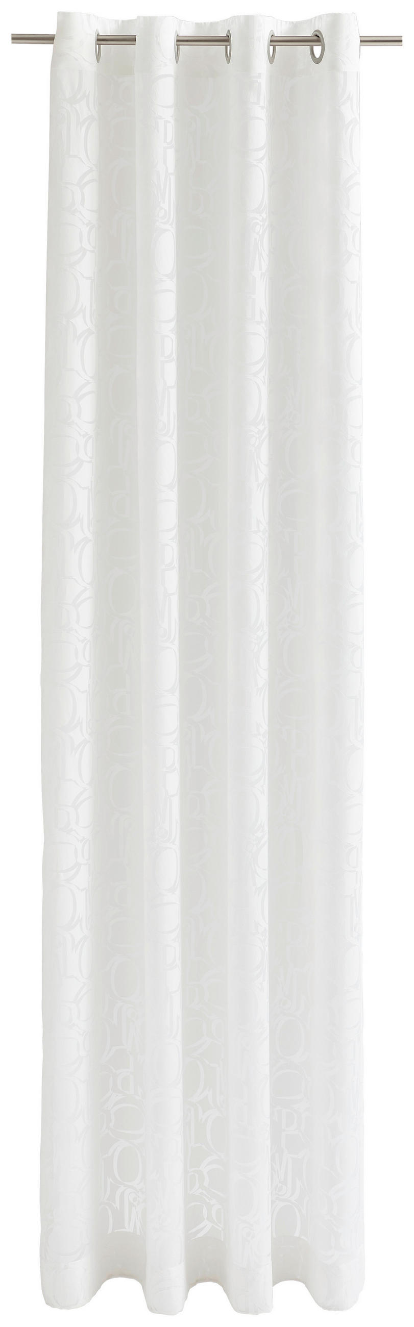 ZAVESA SA KARIKAMA bela - bela, Osnovno, tekstil (140/250cm) - Joop!