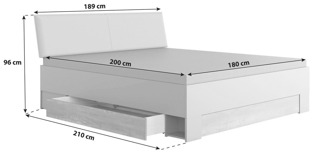 STAURAUMBETT 180/200 cm  in Graphitfarben, Dunkelgrau   - Dunkelgrau/Graphitfarben, Basics, Karton/Holzwerkstoff (180/200cm) - MID.YOU