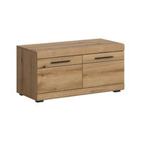 SITZBANK 90/44/40 cm Eiche dunkel  - Eiche dunkel/Anthrazit, Design, Kunststoff/Textil (90/44/40cm) - Livetastic