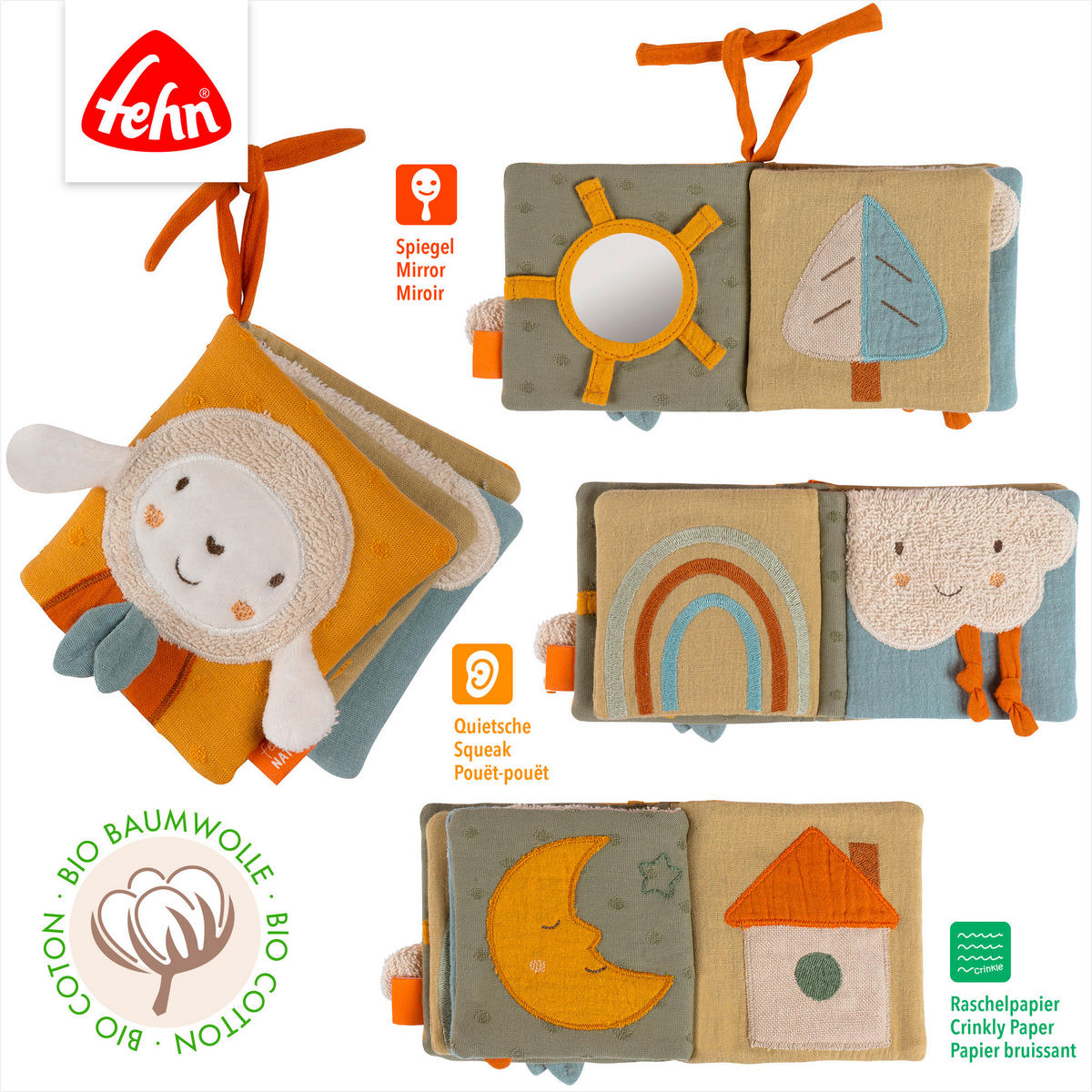 STOFFBUCH - Multicolor, Basics, Textil (12/12/3,6cm) - Fehn