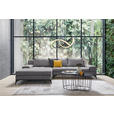 ECKSOFA Grau Webstoff Rückenkissen, Bettkasten, Schlaffunktion, Rücken echt  - Schwarz/Grau, Design, Textil/Metall (212/315cm) - Carryhome