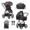 KINDERWAGENSET FX4 Life  - Dunkelbraun/Schwarz, Basics, Textil/Metall (57/129/100cm) - Gesslein
