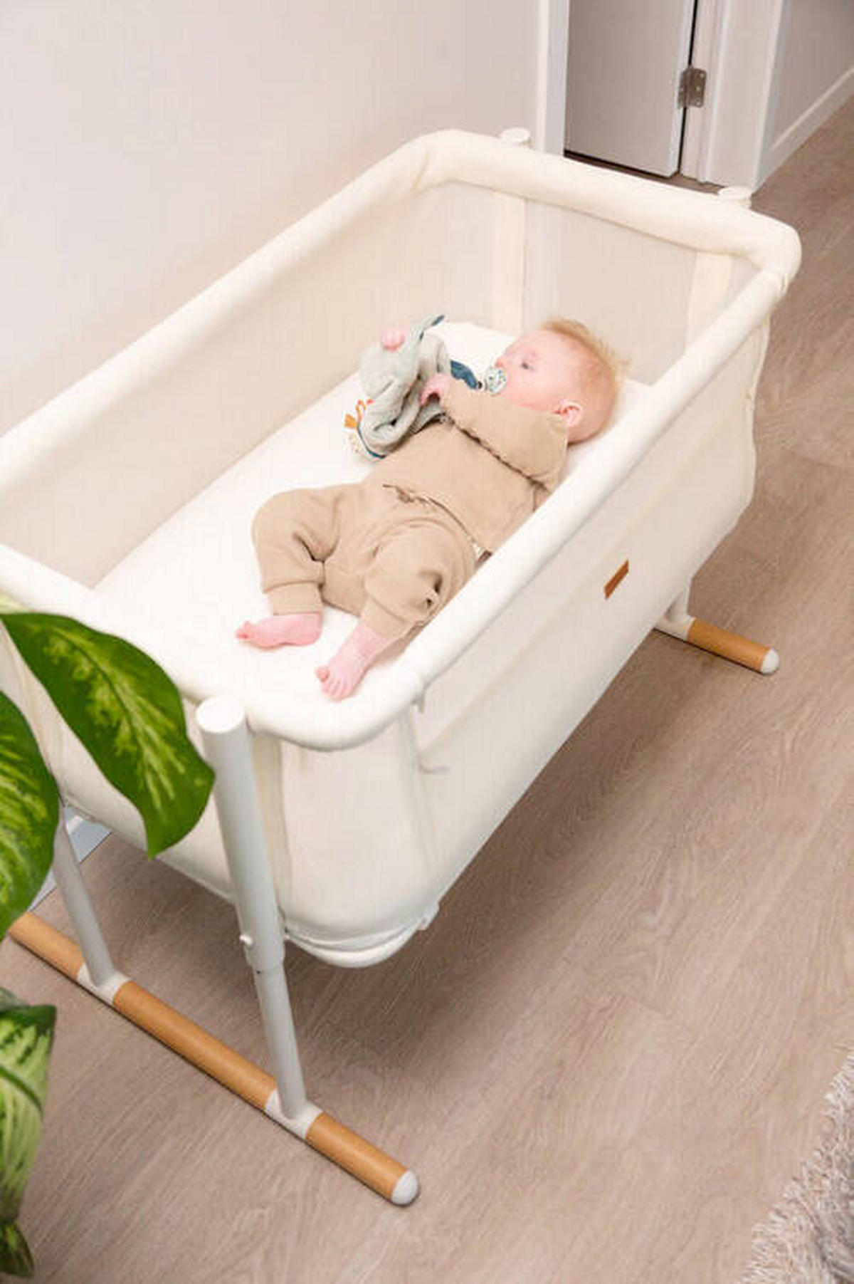 BEISTELLBETT  - Naturfarben/Weiß, KONVENTIONELL, Holz/Kunststoff (97/64/85cm) - Childhome