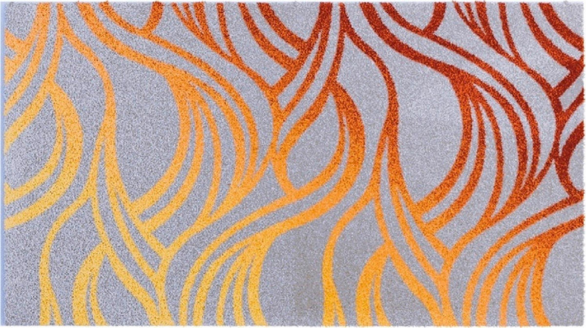 BADEMATTE Orange 70/120 cm  - Orange, Design, Kunststoff/Textil (70/120cm) - Grund