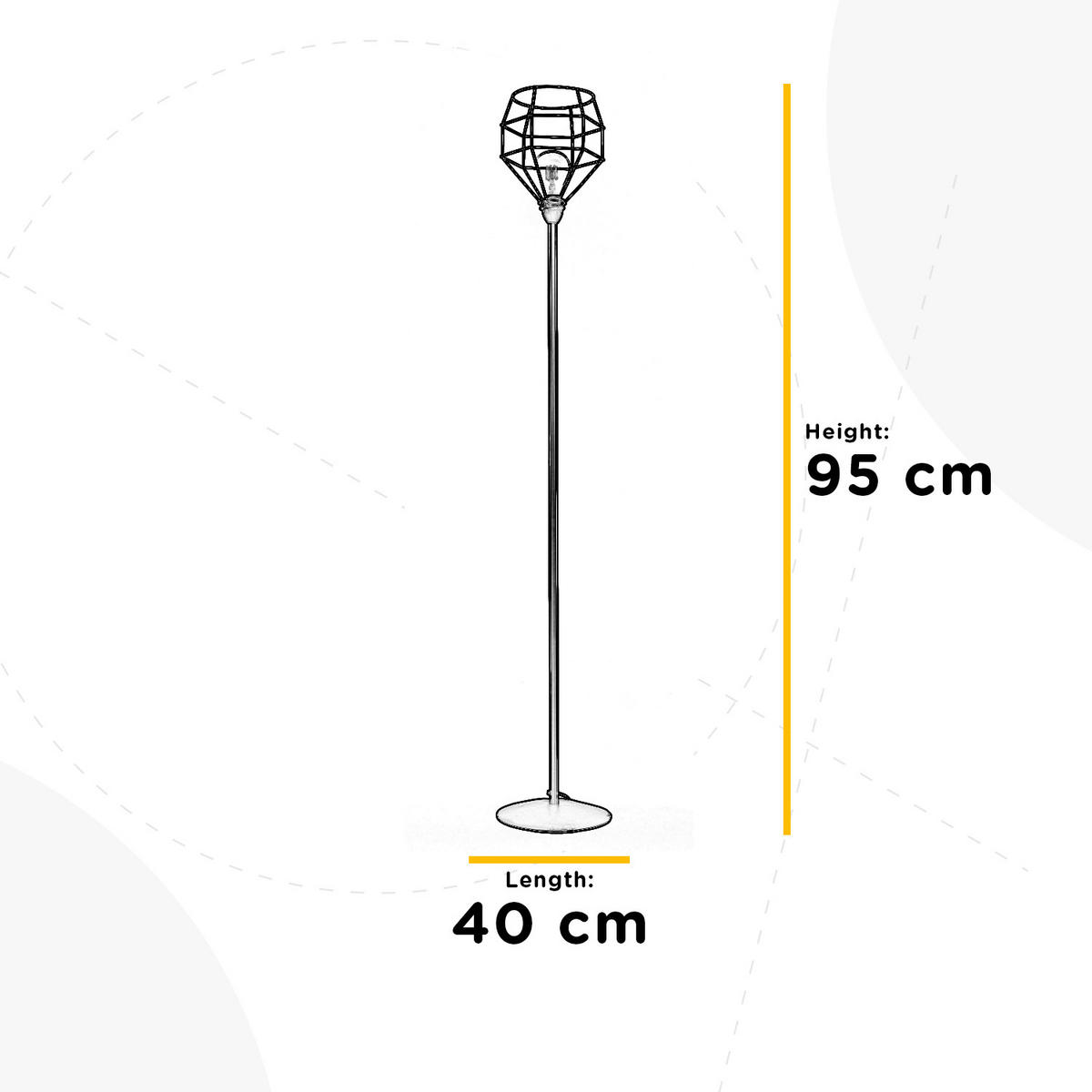 STEHLEUCHTE 28/173 cm    - Schwarz, LIFESTYLE, Metall (28/173cm)