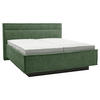 POLSTERBETT 180/200 cm,  in Dunkelgrün, gepolstertes Kopfteil, Bettkasten, Lattenroste, Matratzen, H4 + H4 = sehr fest  - Schieferfarben/Dunkelgrün, Design, Textil (180/200cm) - Musterring