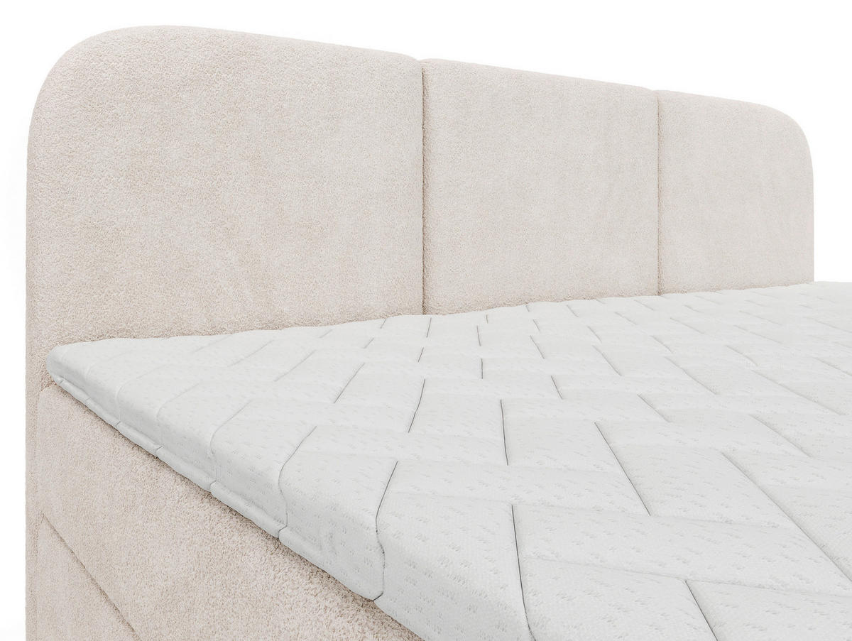 FAMILIENBETT - Creme/Schwarz, Modern, Holz/Holzwerkstoff (270/200cm) - Livetastic