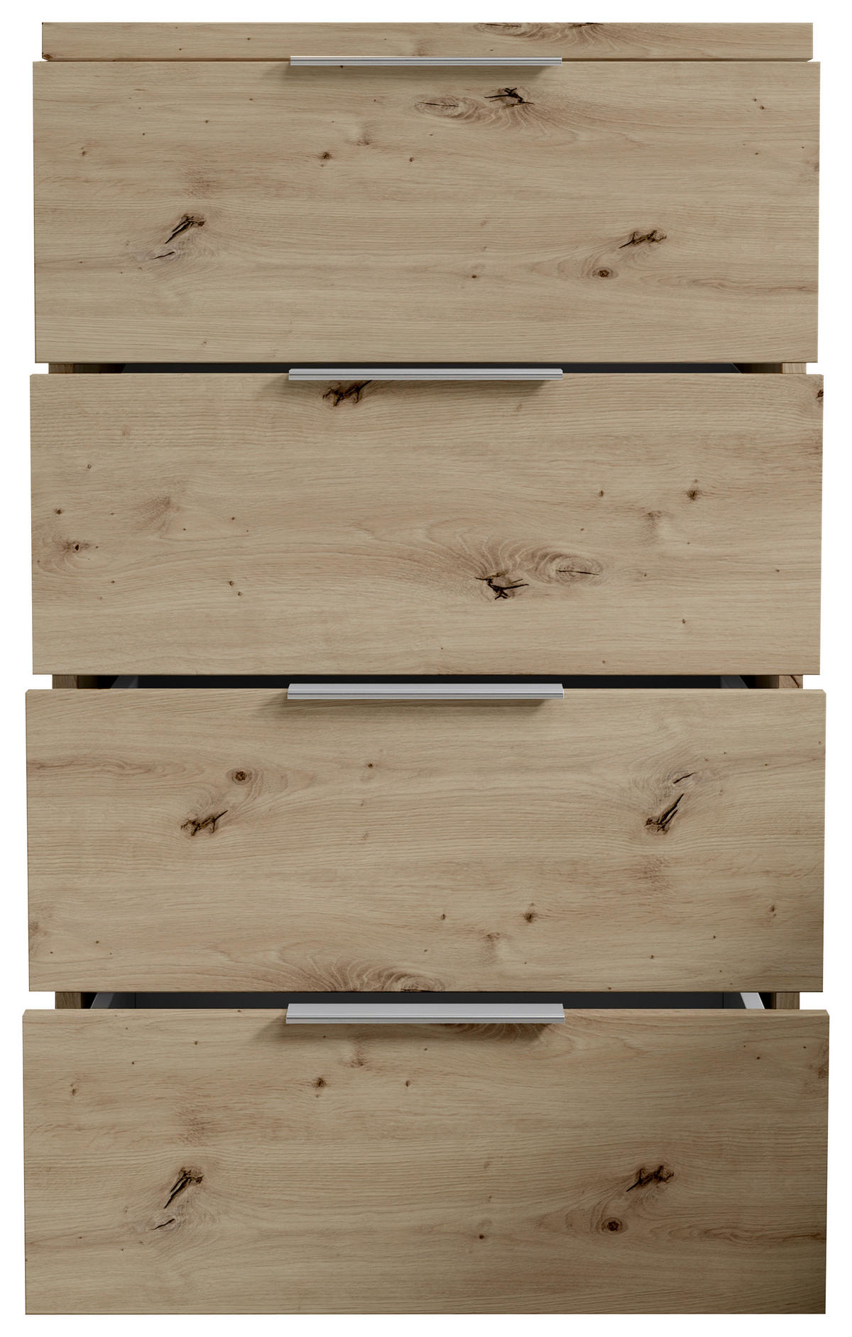 NOĆNI ORMARIĆ boje hrasta   - boje hrasta/boje kroma, Design, drvni materijal (46/79/42cm) - Boxxx
