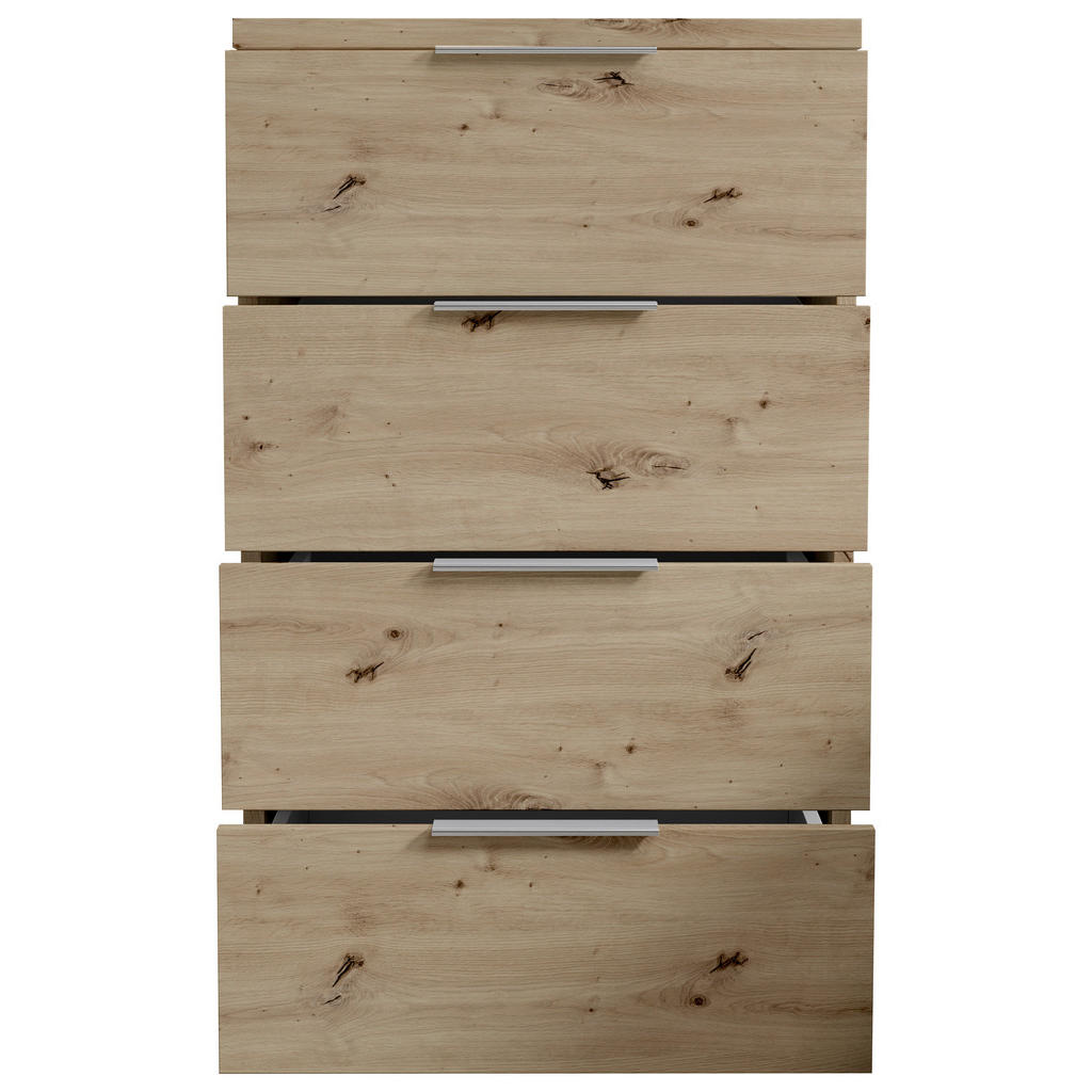 Thumbnail - Boxxx Nachtschrank, Eiche Artisan, Kunststoff, 4 Schubladen, 46x79x42 cm, Schlafzimmer, Nachttische