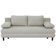 SCHLAFSOFA Lia in Webstoff Taupe  - Taupe/Schwarz, Design, Textil/Metall (197/84/92,5cm) - Hom`in