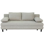 SCHLAFSOFA Lia in Webstoff Taupe  - Taupe/Schwarz, Design, Textil/Metall (197/84/92,5cm) - Hom`in