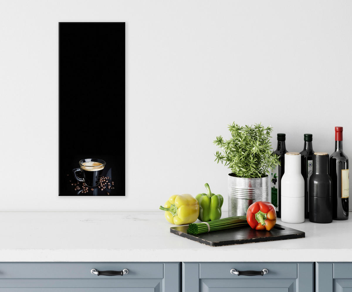 MAGNETTAFEL 30/80/1,5 cm  - Schwarz/Braun, KONVENTIONELL, Glas (30/80/1,5cm)