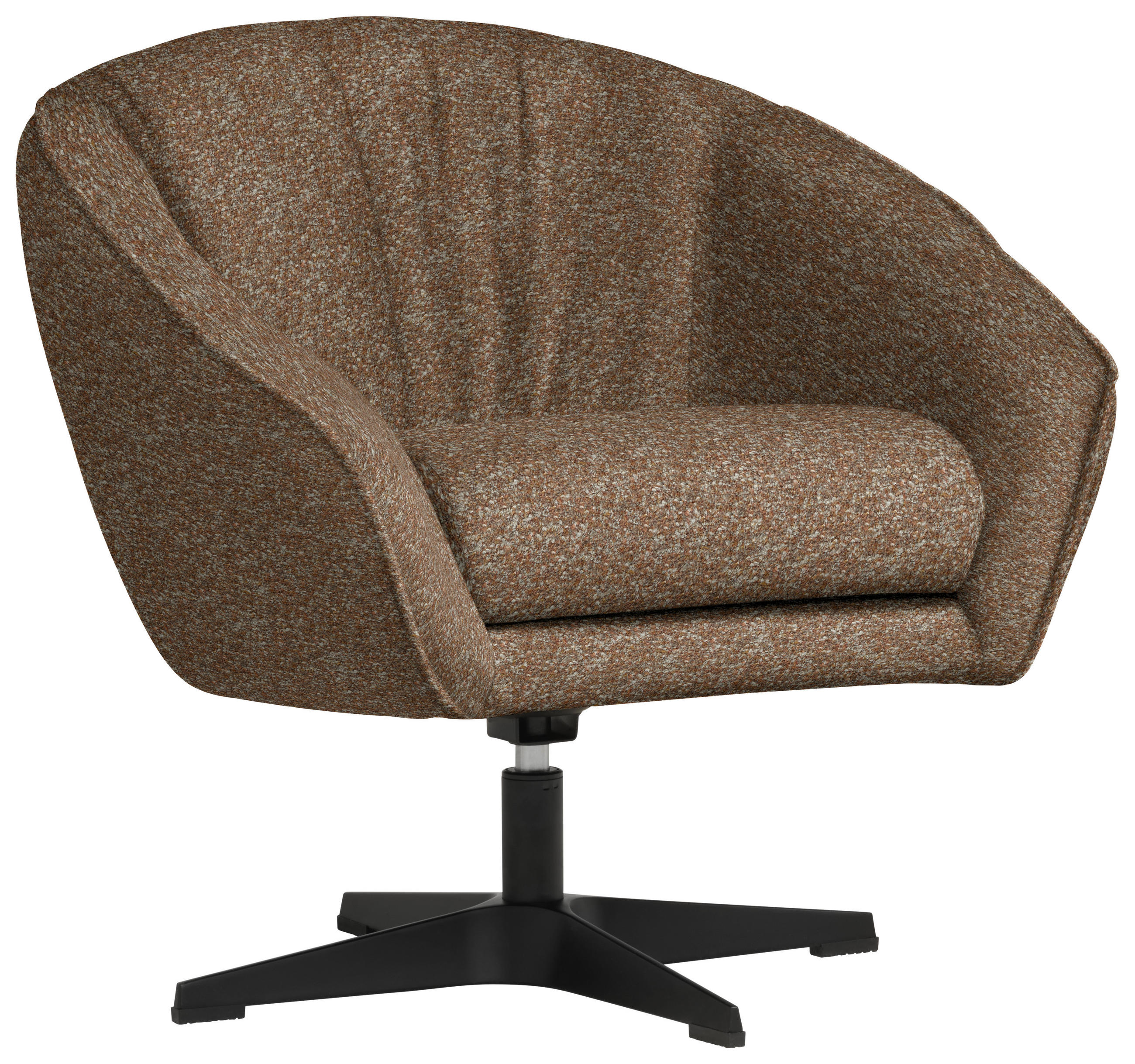 SESSEL in Bouclé Rotbraun  - Rotbraun/Schwarz, Design, Textil/Metall (80/78/80cm) - Stylife