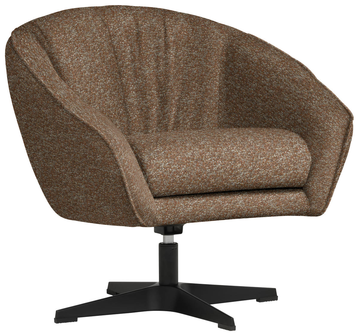 SESSEL in Bouclé Rotbraun  - Rotbraun/Schwarz, Design, Textil/Metall (80/78/80cm) - Stylife