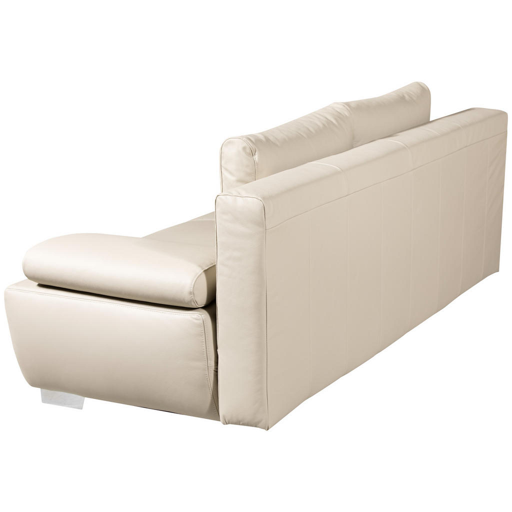 Thumbnail - Livetastic Schlafsofa, Beige, Leder, Echtleder, Rindleder, Uni, Füllung: Polyurethan (Pur), 195x85x90 cm, Lederauswahl, ...