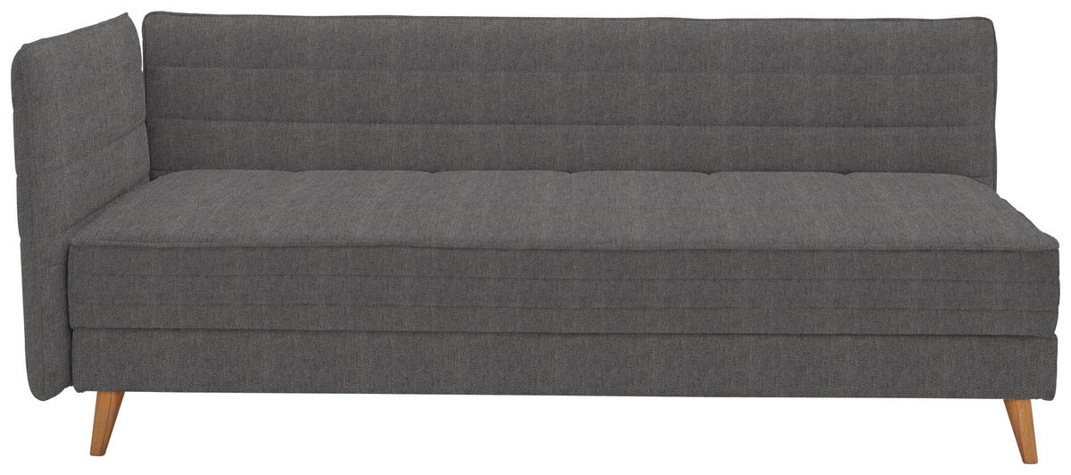 LIEGE in Dunkelgrau  - Dunkelgrau, MODERN, Holz/Textil (210/84/130cm) - Joka