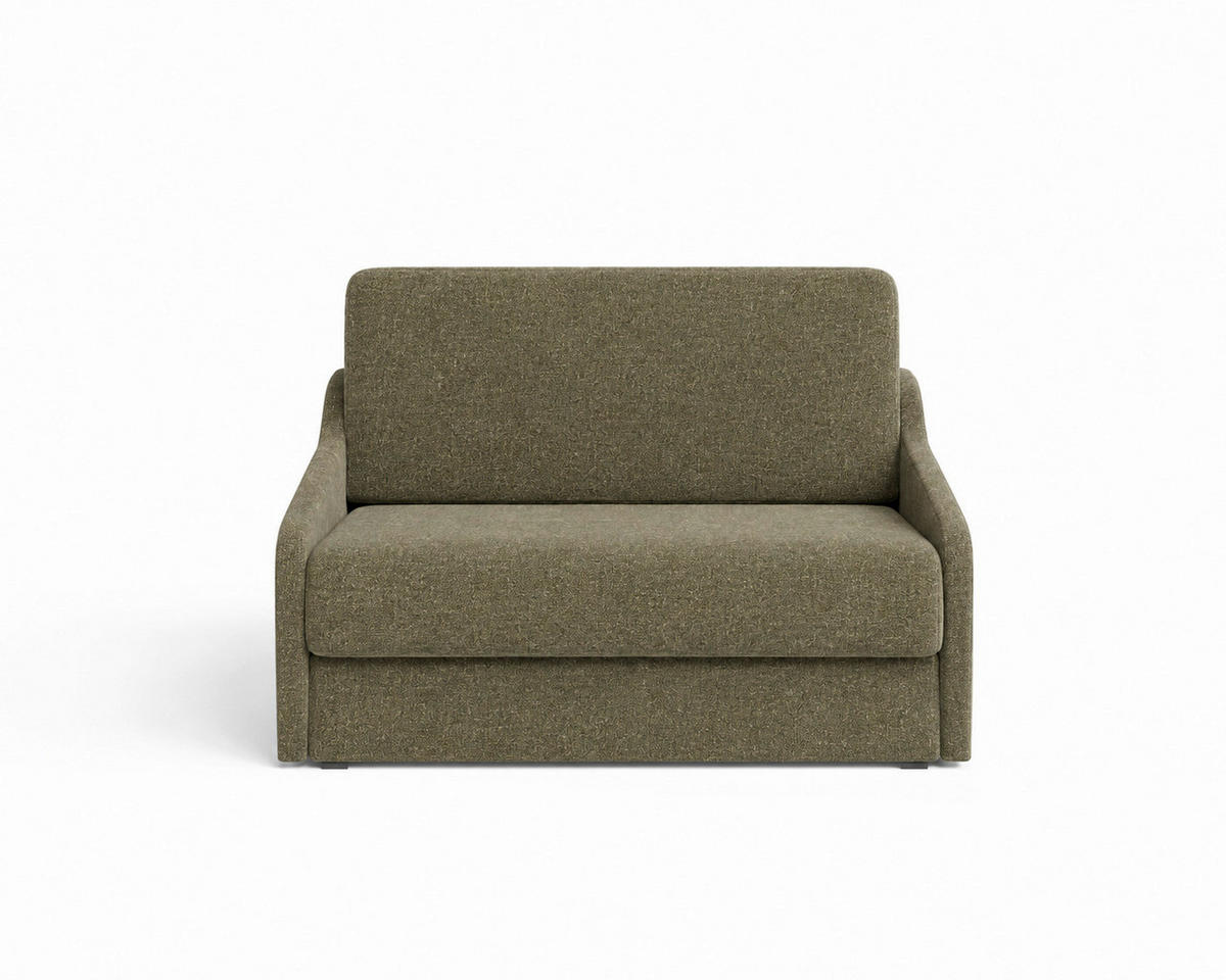 SCHLAFSOFA Dunkelgrün  - Dunkelgrün/Schwarz, Design, Kunststoff/Textil (136/86/113cm) - MID.YOU