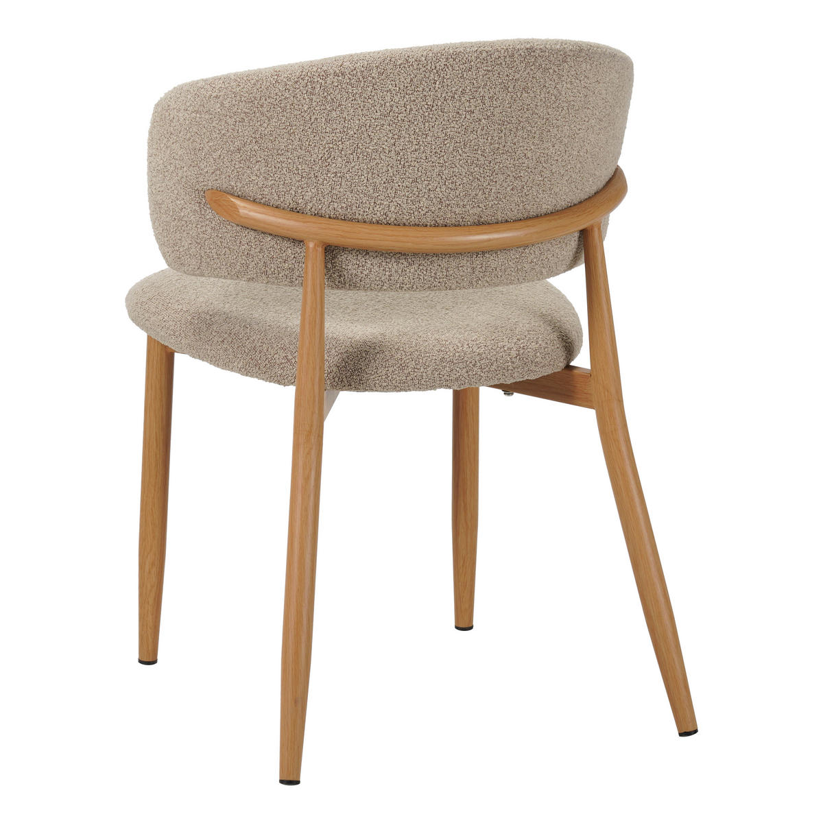 STUHL-SET 2 Stück  in Stahl Bouclé  - Sandfarben, MODERN, Textil/Metall (54/79/54cm) - Livetastic