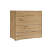KOMMODE  in 80/77/40 cm  - Alufarben/Eiche Artisan, Basics, Holzwerkstoff/Kunststoff (80/77/40cm) - Moderano