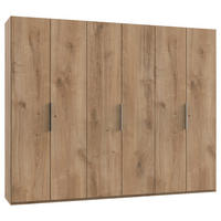 DREHTÜRENSCHRANK  in Eichefarben  - Chromfarben/Eichefarben, MODERN, Holzwerkstoff (300/236/58cm) - MID.YOU