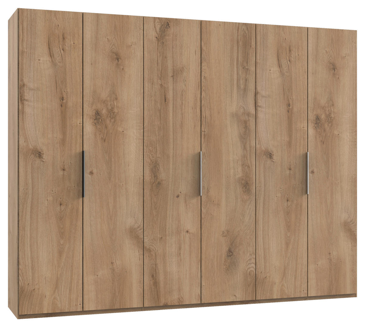 DREHTÜRENSCHRANK  in Eichefarben  - Chromfarben/Eichefarben, MODERN, Holzwerkstoff (300/236/58cm) - MID.YOU