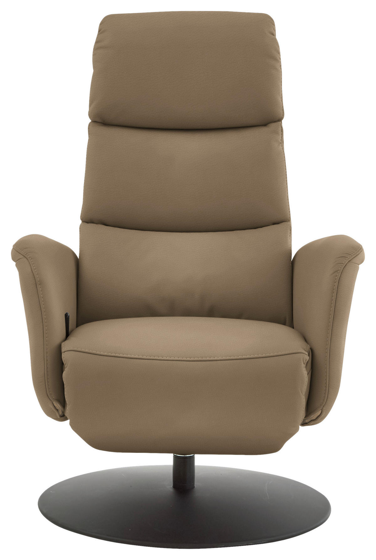 RELAXSESSEL in Leder Cappuccino  - Schwarz/Cappuccino, Design, Leder/Metall (76/108/86cm) - Dieter Knoll