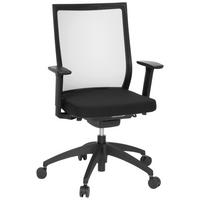 VRTLJIVI STOL umetna masa, tekstil črna, barve kroma  - barve kroma/črna, Moderno, umetna masa/tekstil (63/106/55cm) - MID.YOU