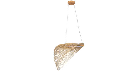 LED-HÄNGELEUCHTE 60/38/163,5 cm - Eichefarben/Naturfarben, Trend, Holzwerkstoff/Metall (60/38/163,5cm) - Novel