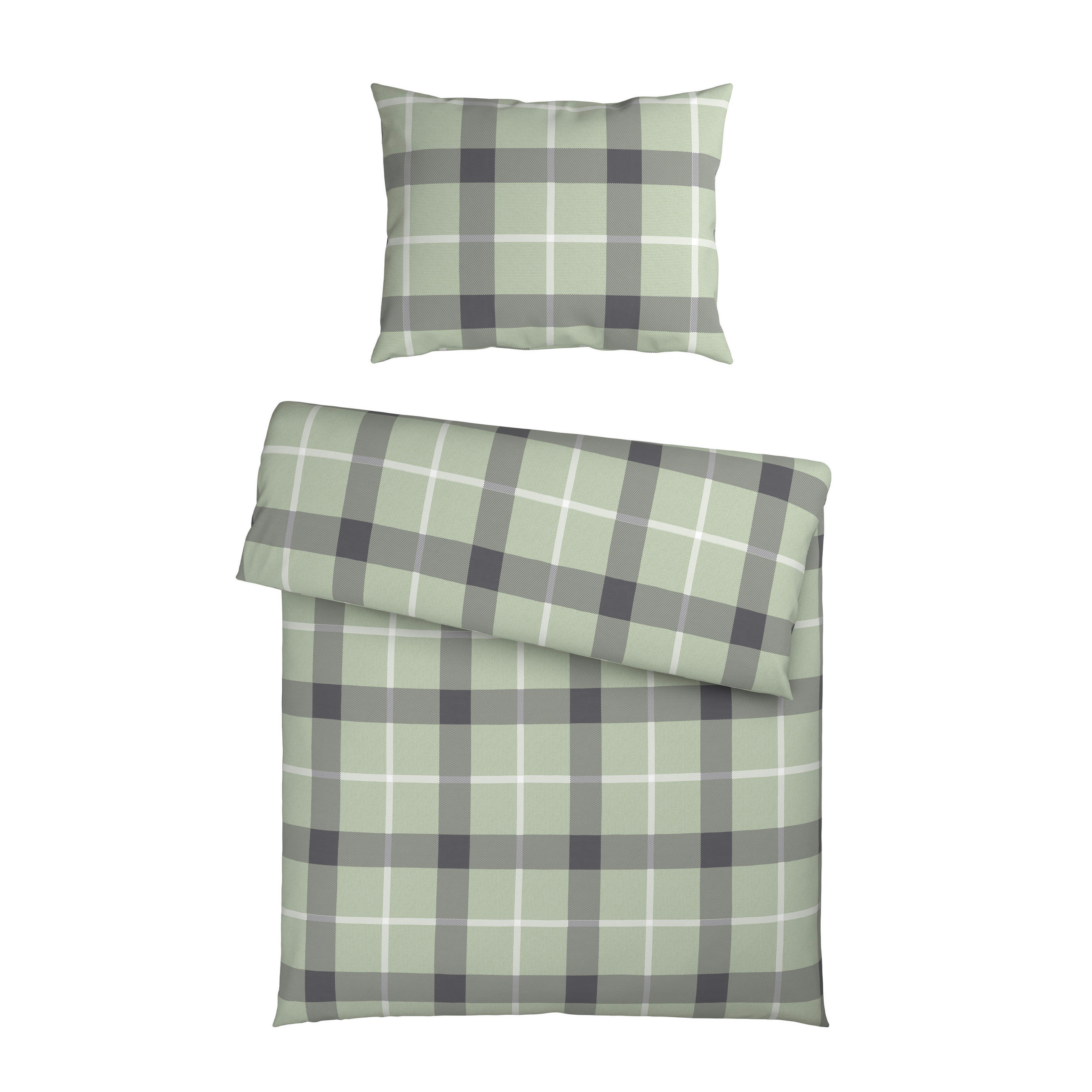 BETTWÄSCHE 2-teilig TERNET Flanell 140/200 cm  - Hellgrau, KONVENTIONELL, Textil (140/200cm) - Esposa