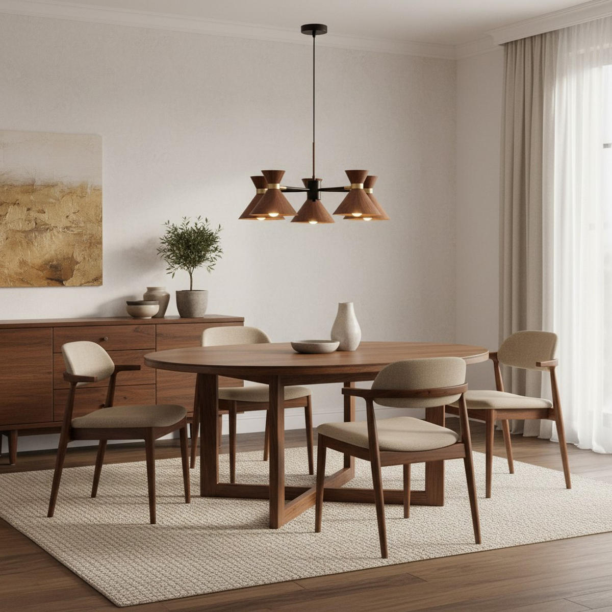 HÄNGELEUCHTE 68,5/120,5 cm    - Walnussfarben, Trend, Metall (68,5/120,5cm) - Novel