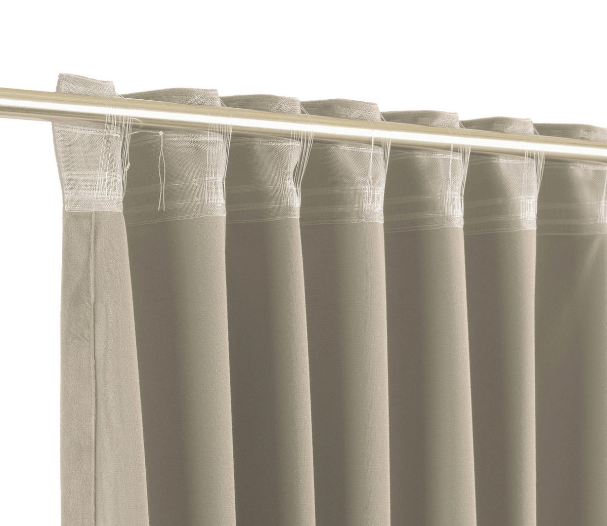 FERTIGVORHANG  blickdicht  130/250 cm   - Greige, Basics, Textil (130/250cm) - Musterring