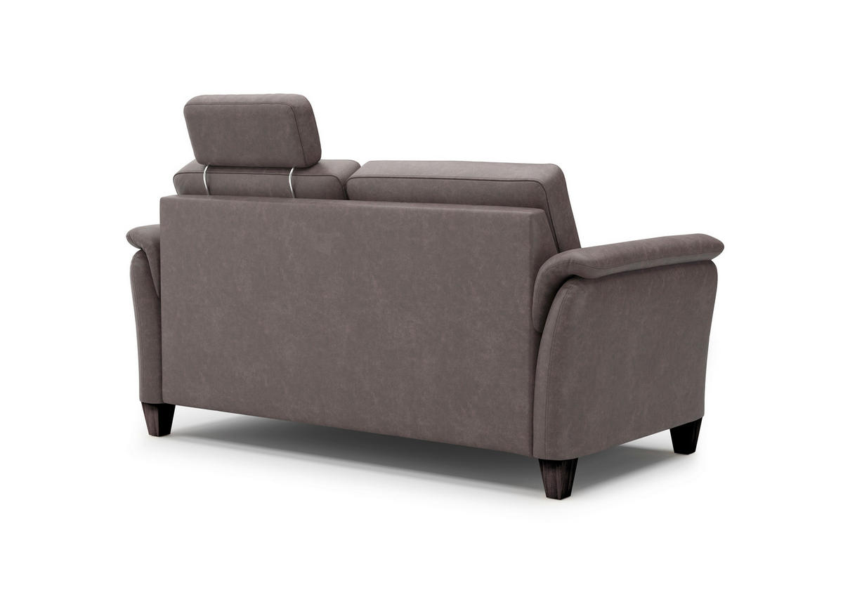 3-SITZER-SOFA Mikrofaser Braun  - Wengefarben/Braun, KONVENTIONELL, Holz/Textil (179/89/89cm) - Sit & More