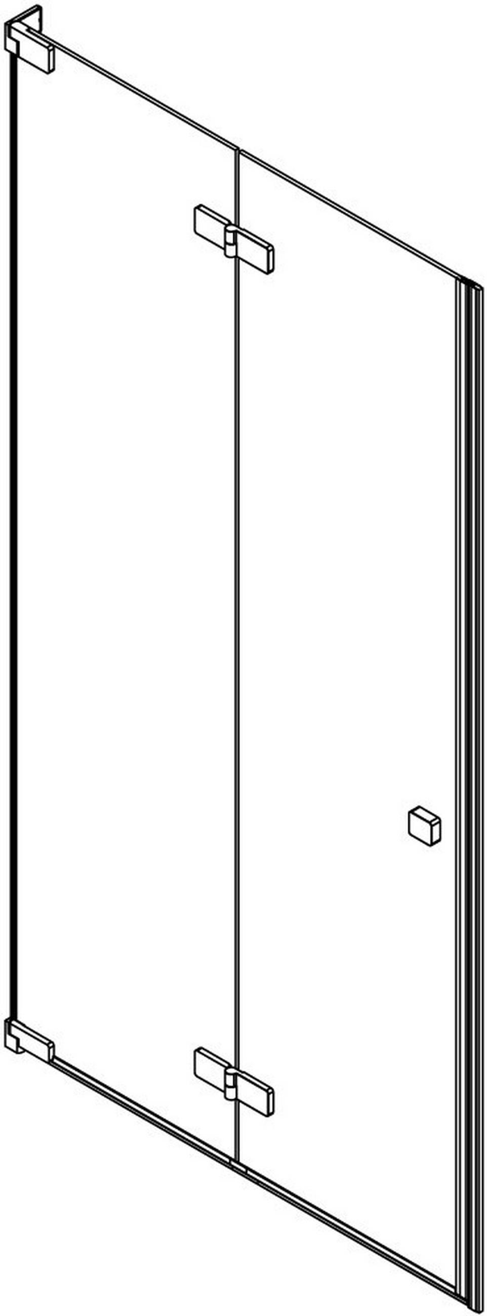 DUSCHTÜR Chromfarben  100/200 cm  - Chromfarben, MODERN, Glas/Metall (100/200cm) - Schöner Wohnen
