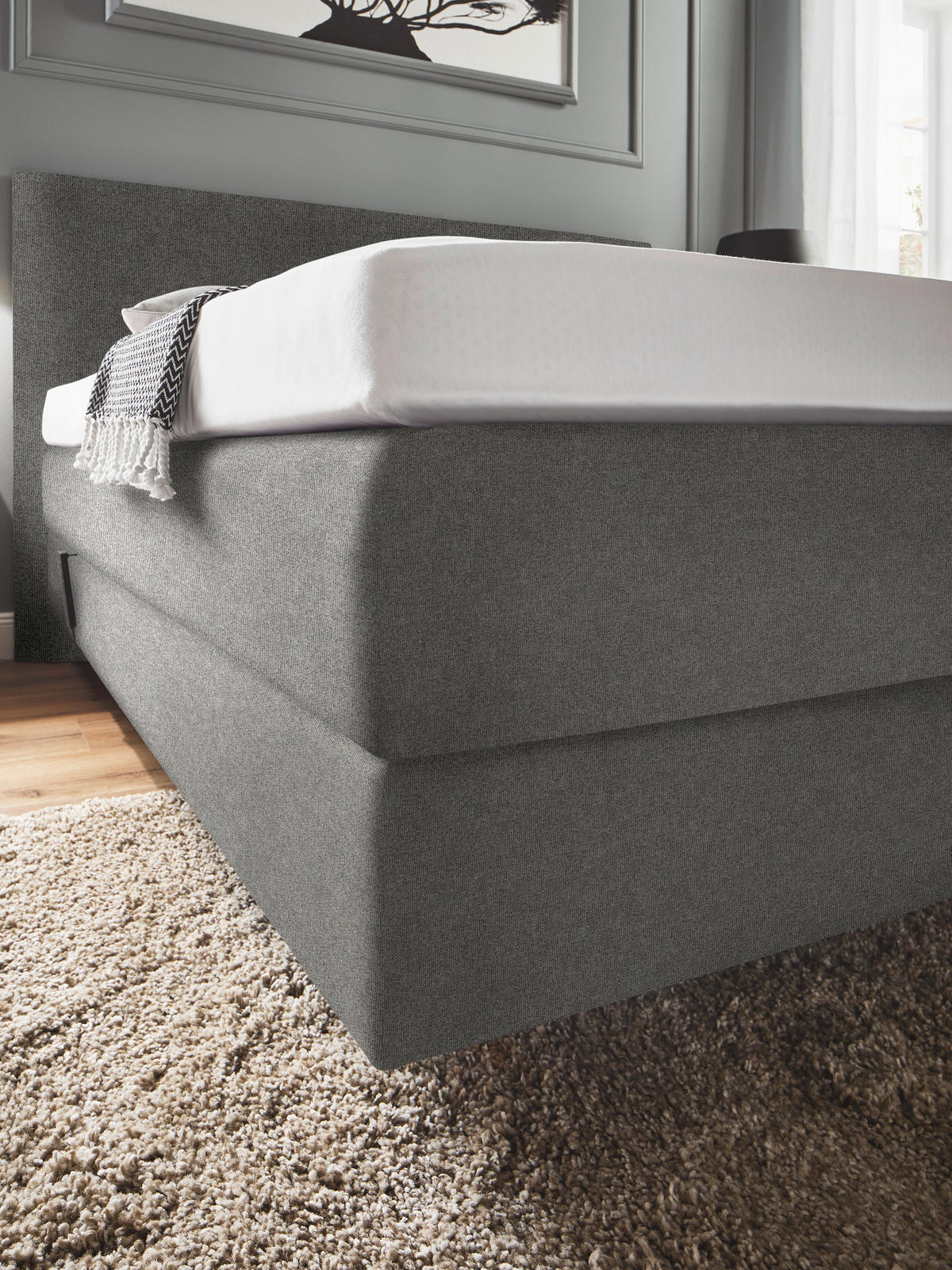 BOXSPRINGBETT 160/200 cm  in Taupe  - Taupe, Konventionell, Holz/Textil (160/200cm) - Dieter Knoll