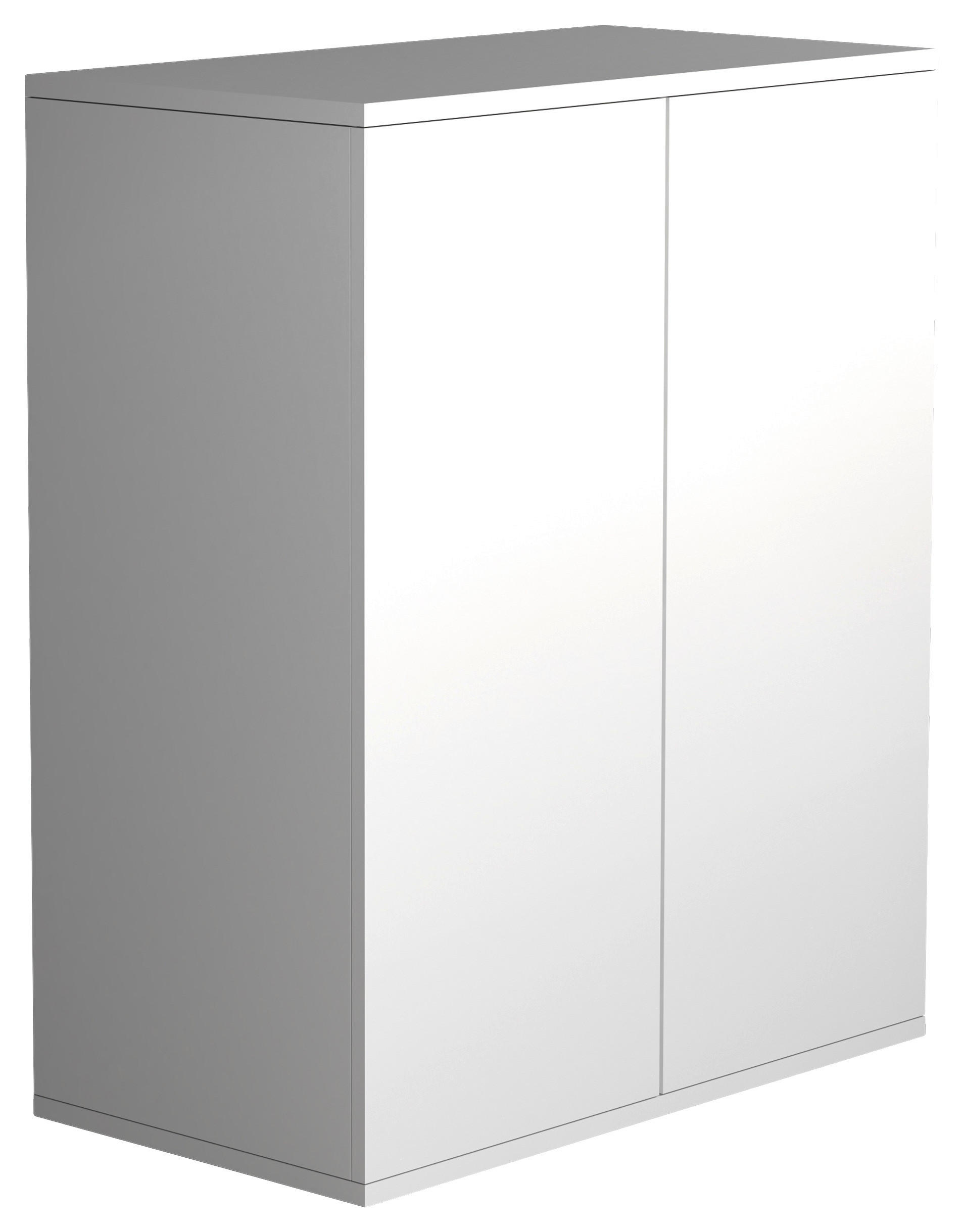 BYRÅ 60/73/32 cm  - vit/antracit, Modern, trämaterial/plast (60/73/32cm) - MID.YOU