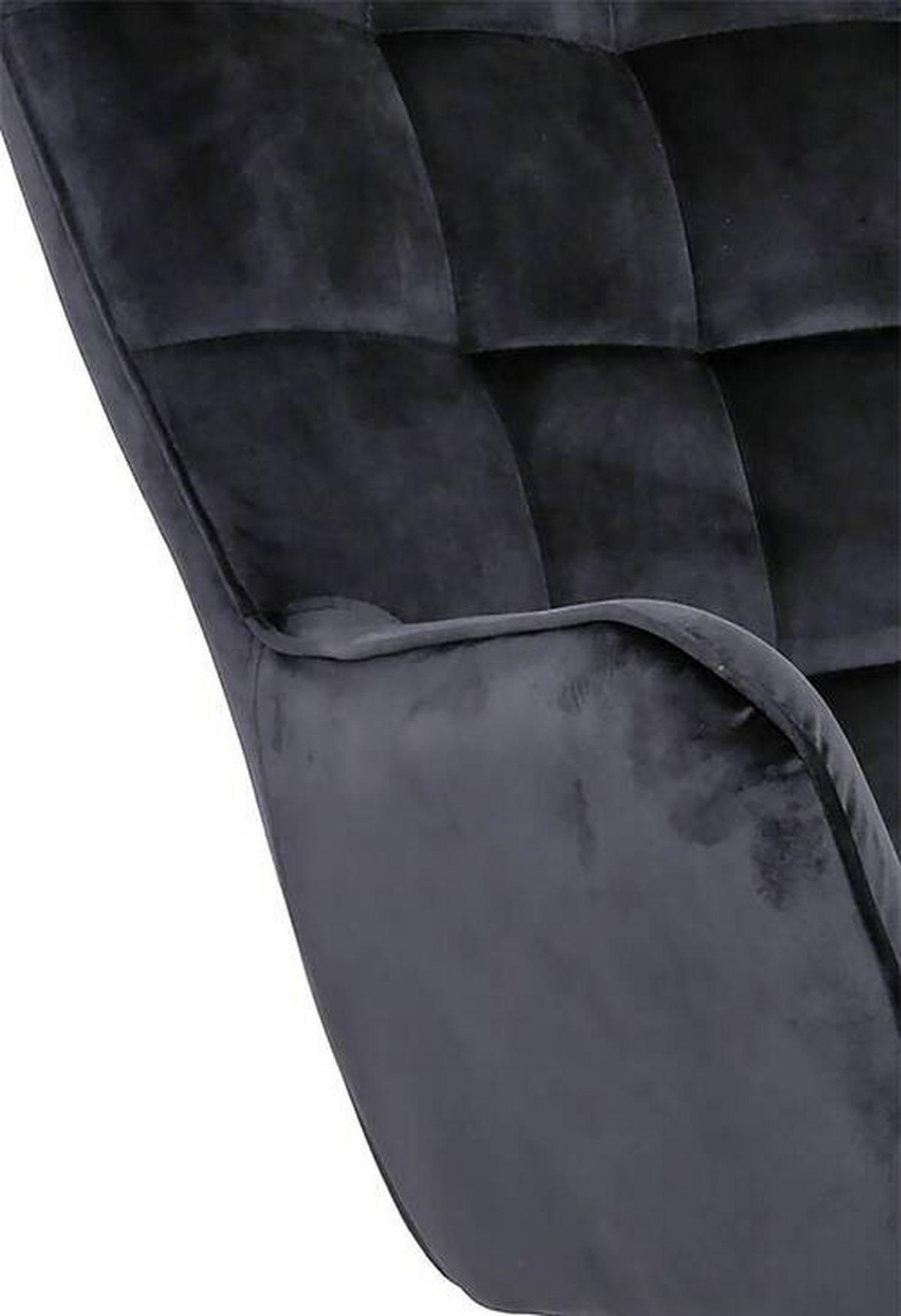 SCHAUKELSESSEL in Samt Schwarz  - Buchefarben/Schwarz, MODERN, Holz/Textil (72/92/92cm) - MID.YOU