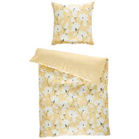 WENDEBETTWÄSCHE SW-Fleur gelb Satin 135/200 cm  - Gelb/Creme, Design, Textil (135/200cm) - Schöner Wohnen
