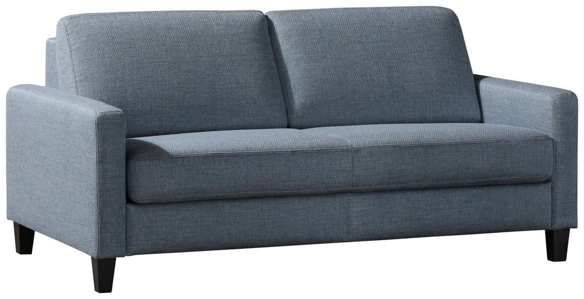 SCHLAFSOFA in Textil Blau, Grau  - Blau/Schwarz, Design, Holz/Textil (184/87/102cm) - Dieter Knoll