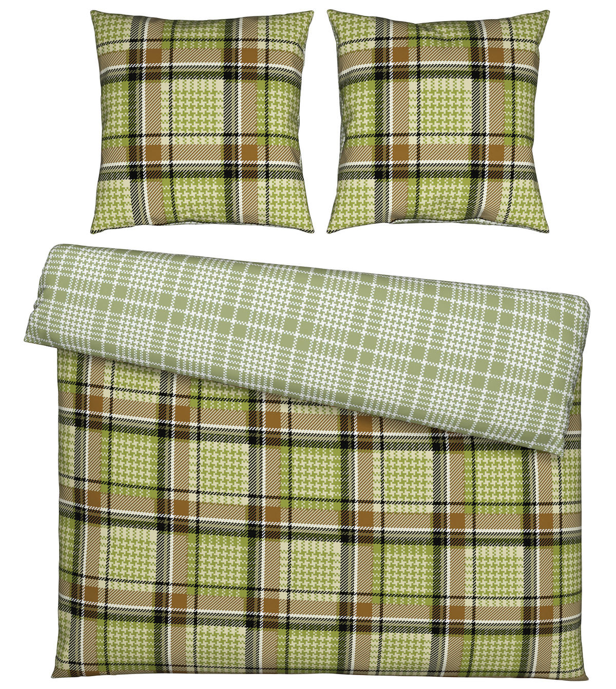 OBOJSTRANNÁ POSTEĽNÁ BIELIZEŇ, renforcé, zelená, 200/200 cm - zelená, Konventionell, textil (200/200cm) - Novel