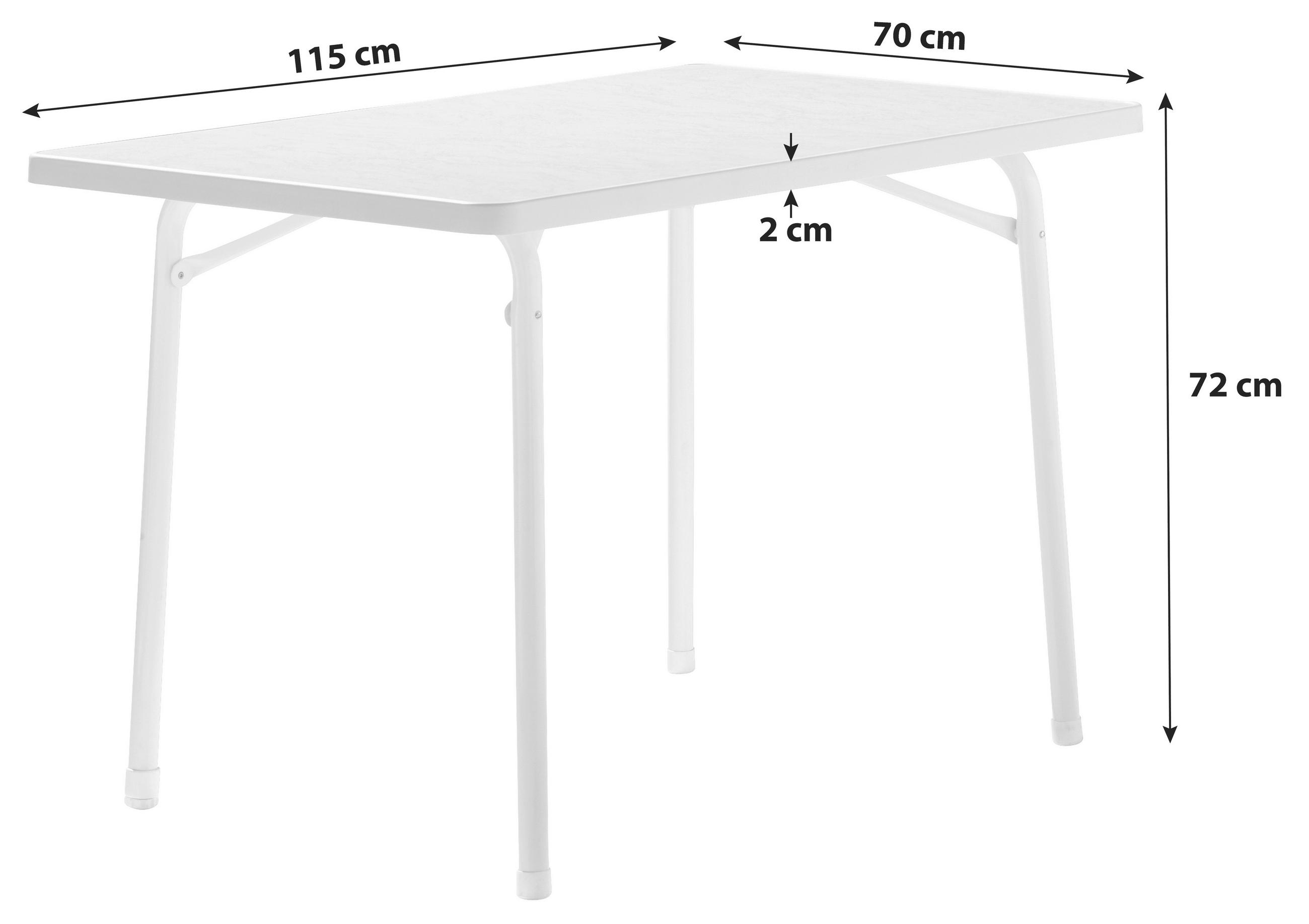 GARTENTISCH 115/70/72 cm Holzwerkstoff rechteckig  - Grau, MODERN, Holzwerkstoff/Metall (115/70/72cm) - Sieger