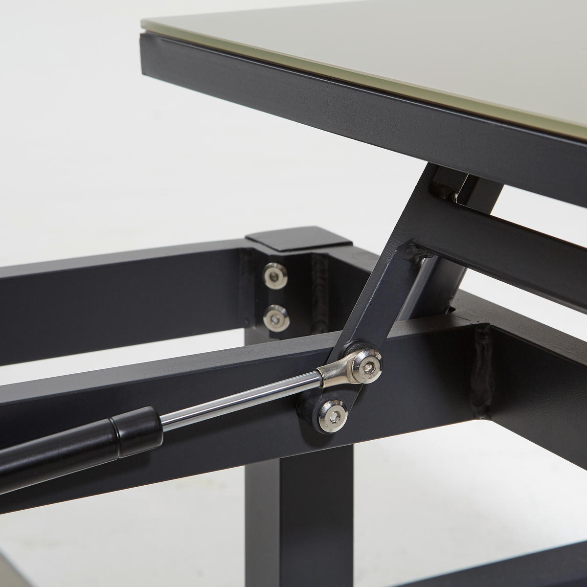 LOUNGETISCH 100/48/60 cm Metall, Glas  - Anthrazit/Grau, Design, Glas/Metall (100/48/60cm) - Amatio
