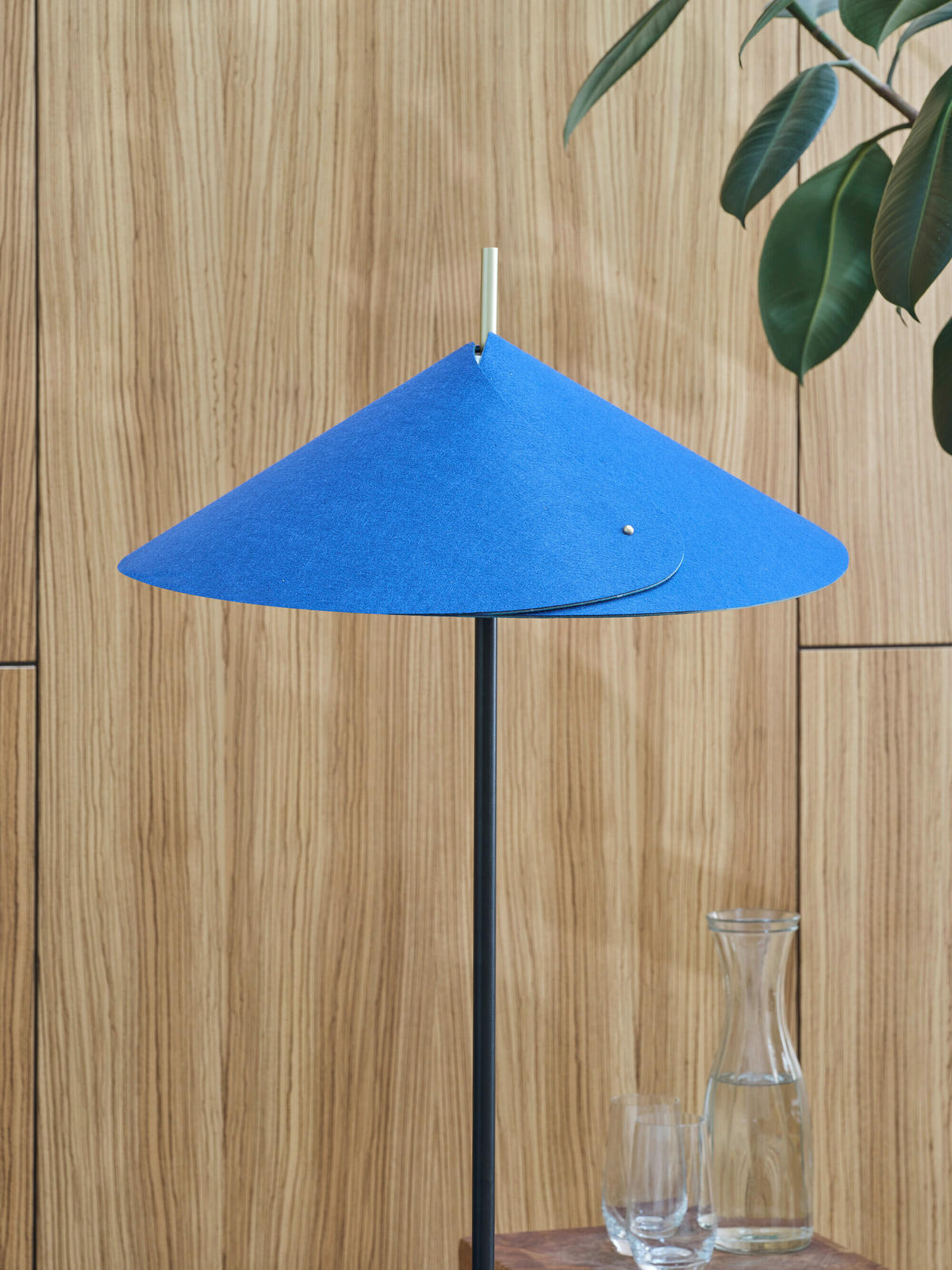 STEHLEUCHTE 50/131,5 cm   - Blau, Basics, Glas/Textil (50/131,5cm) - Osram