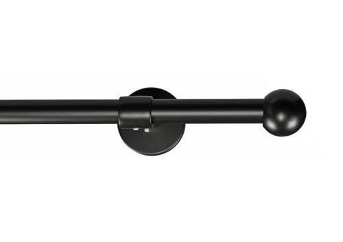 VORHANGSTANGE 420 cm  - Schwarz, KONVENTIONELL, Metall (420cm)