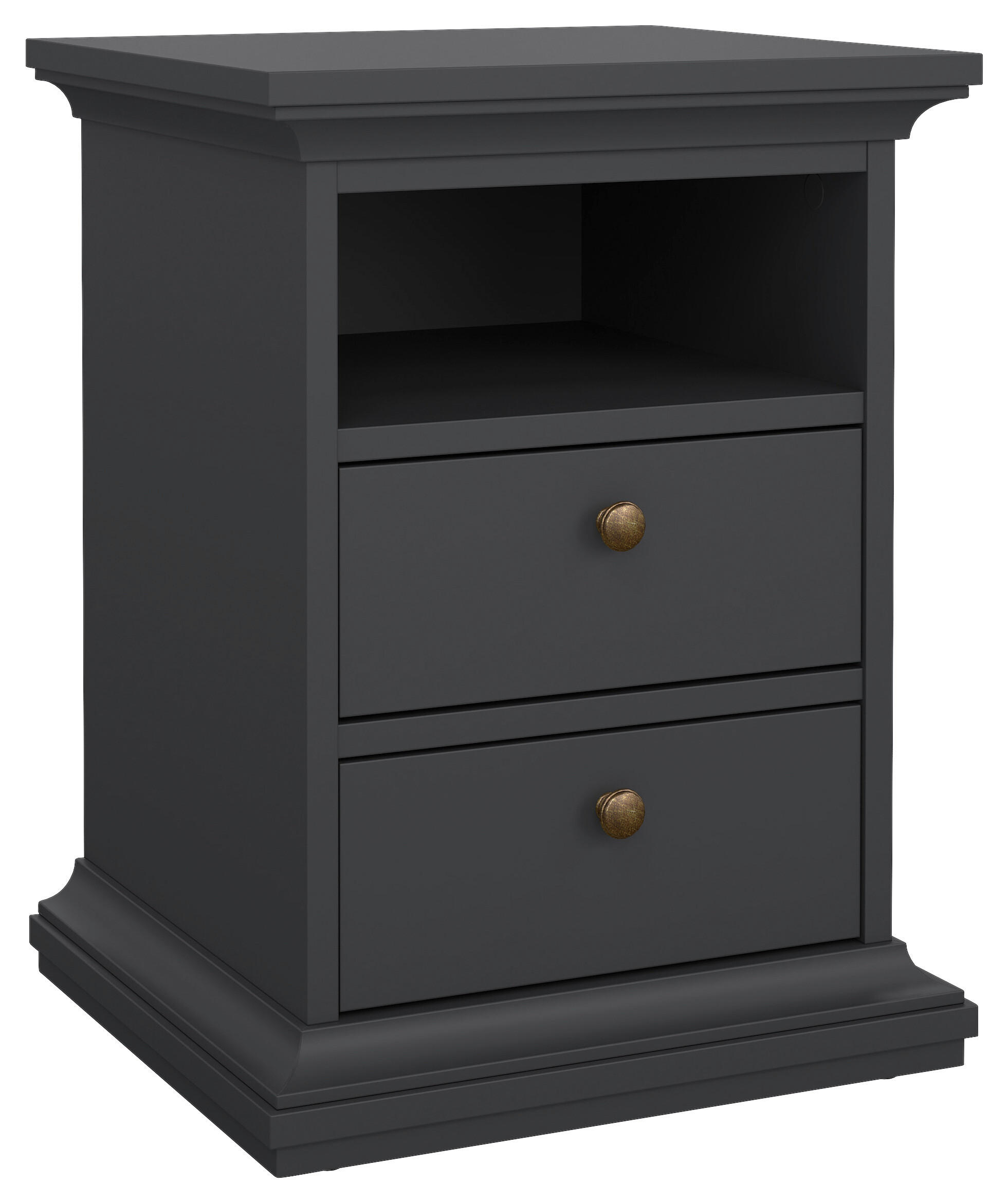 NACHTSCHRANK 43,6/58,8/40 cm  - Messingfarben/Grau, MODERN, Holzwerkstoff/Metall (43,6/58,8/40cm) - MID.YOU