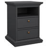 NACHTSCHRANK 43,6/58,8/40 cm  - Messingfarben/Grau, MODERN, Holzwerkstoff/Metall (43,6/58,8/40cm) - MID.YOU