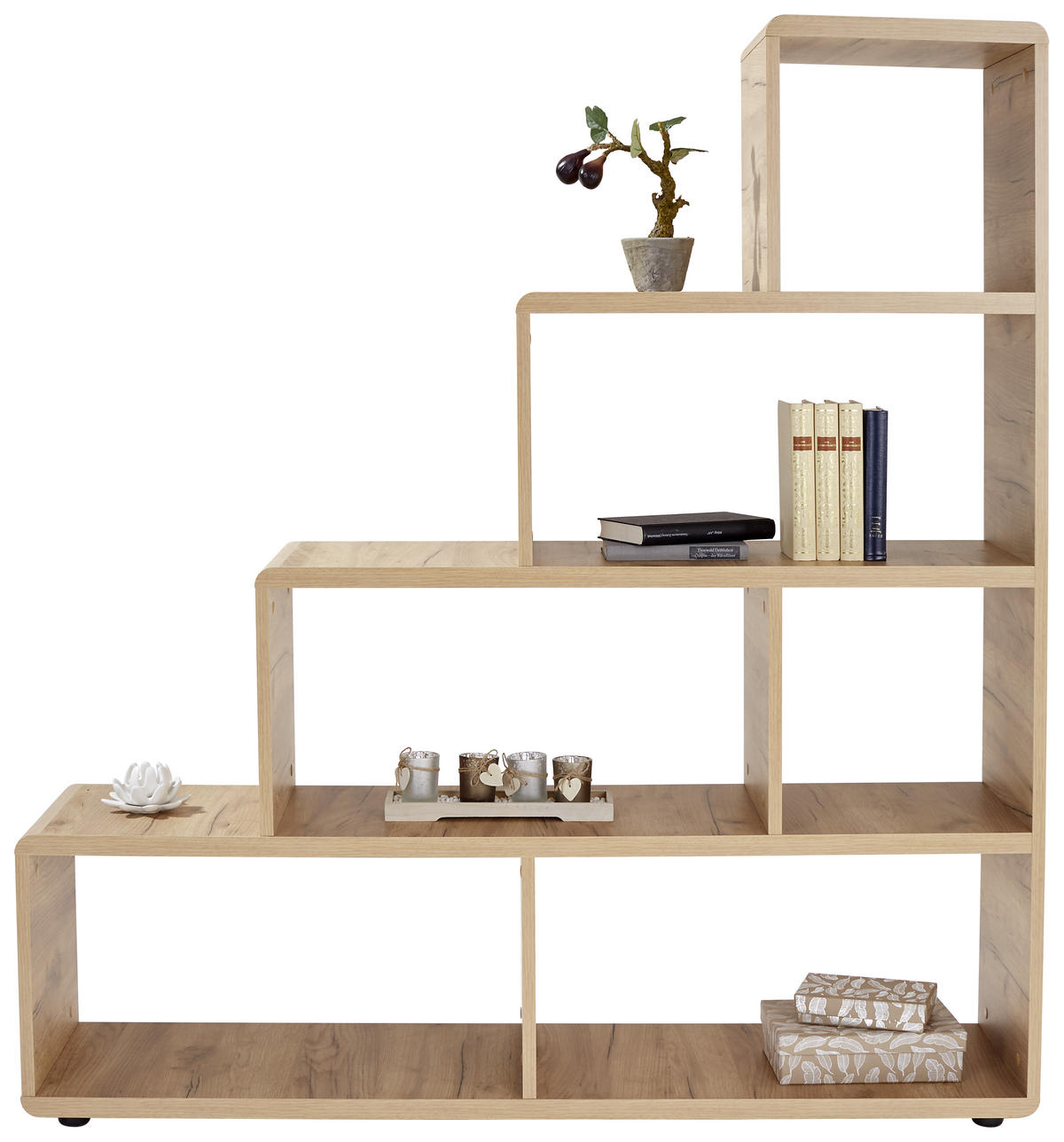 REGAL 138,5/148/35 cm barve hrasta  - črna/barve hrasta, Konvencionalno, umetna masa/leseni material (138,5/148/35cm) - Xora