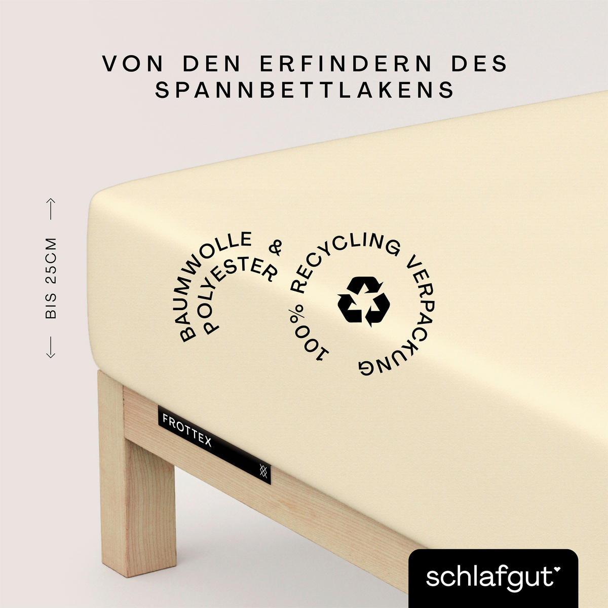 SPANNLEINTUCH 100/200 cm Frottee  - Hellgelb, Basics, Textil (100/200cm) - Schlafgut