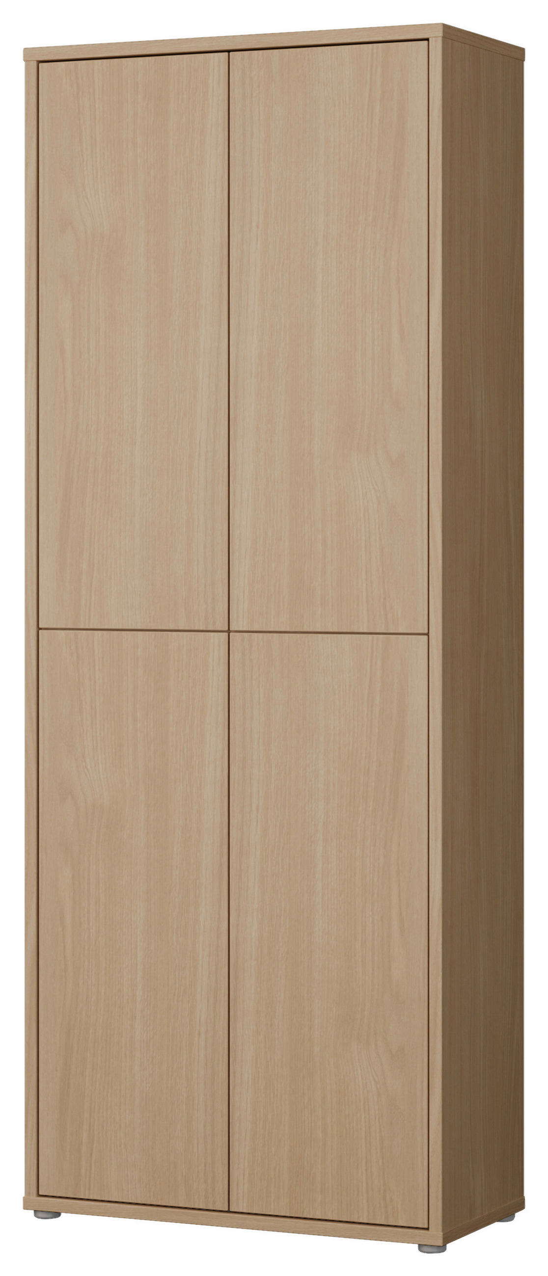 SCHUHSCHRANK Eichefarben  - Eichefarben/Grau, MODERN, Holzwerkstoff/Kunststoff (74,5/191.9/34,9cm) - Carryhome